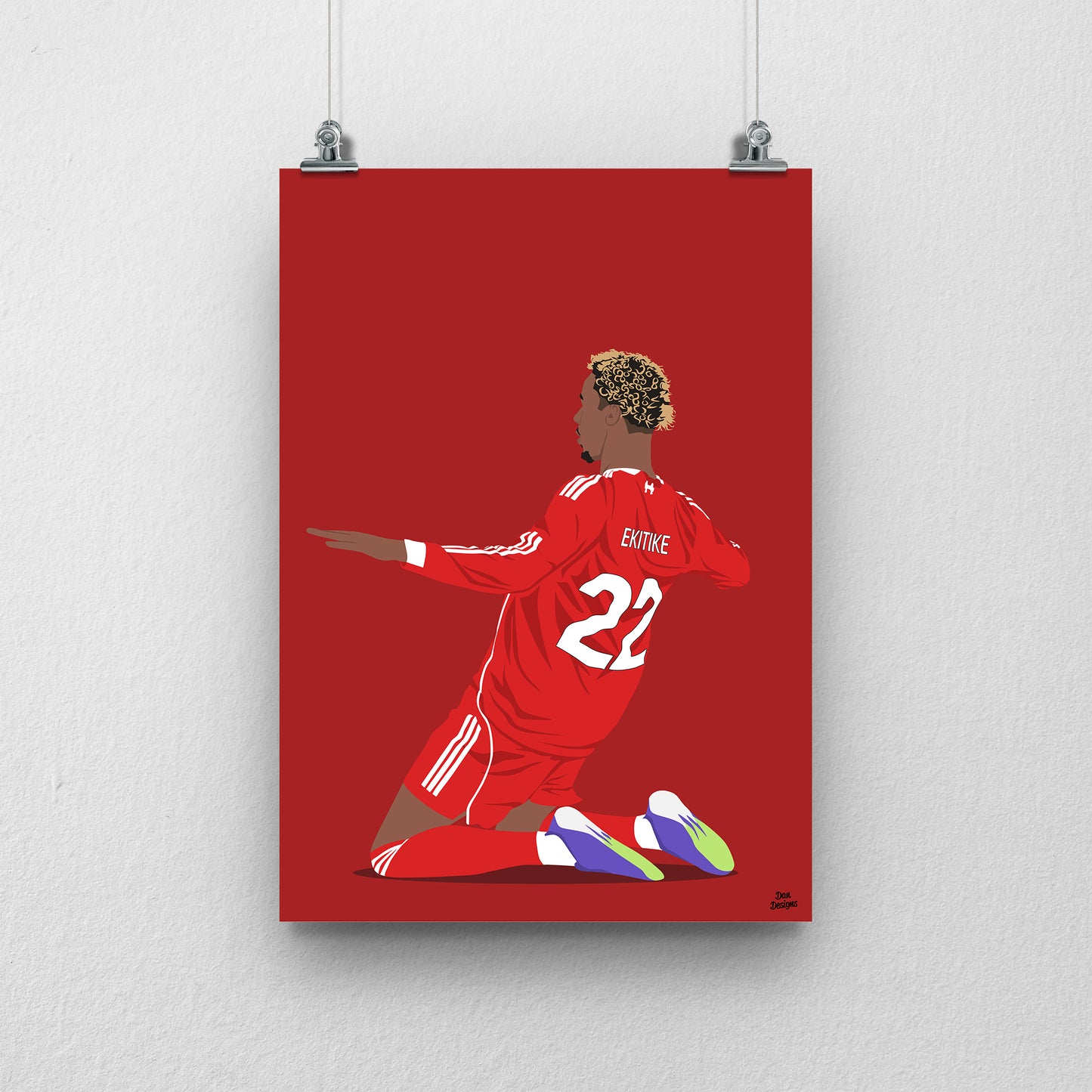 Hugo Ekitike Print | Liverpool Football Poster