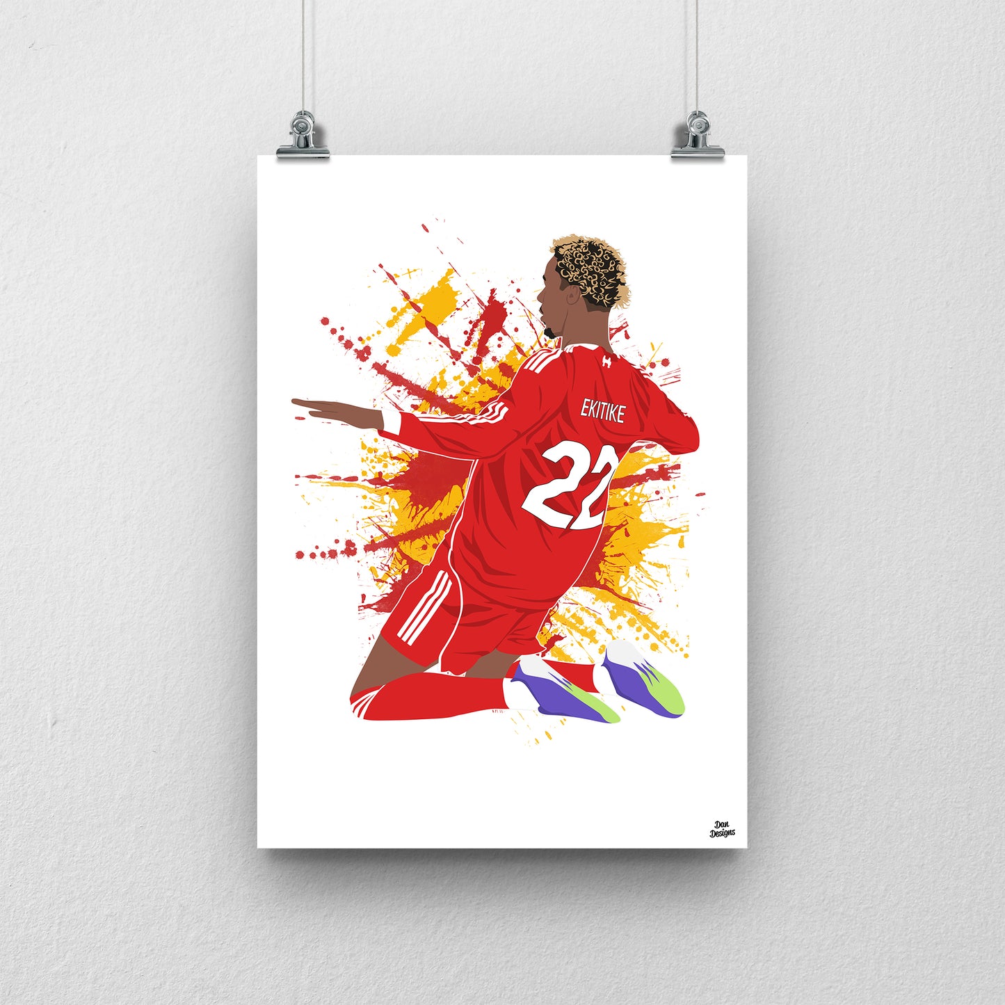 Hugo Ekitike Print | Liverpool Football Poster