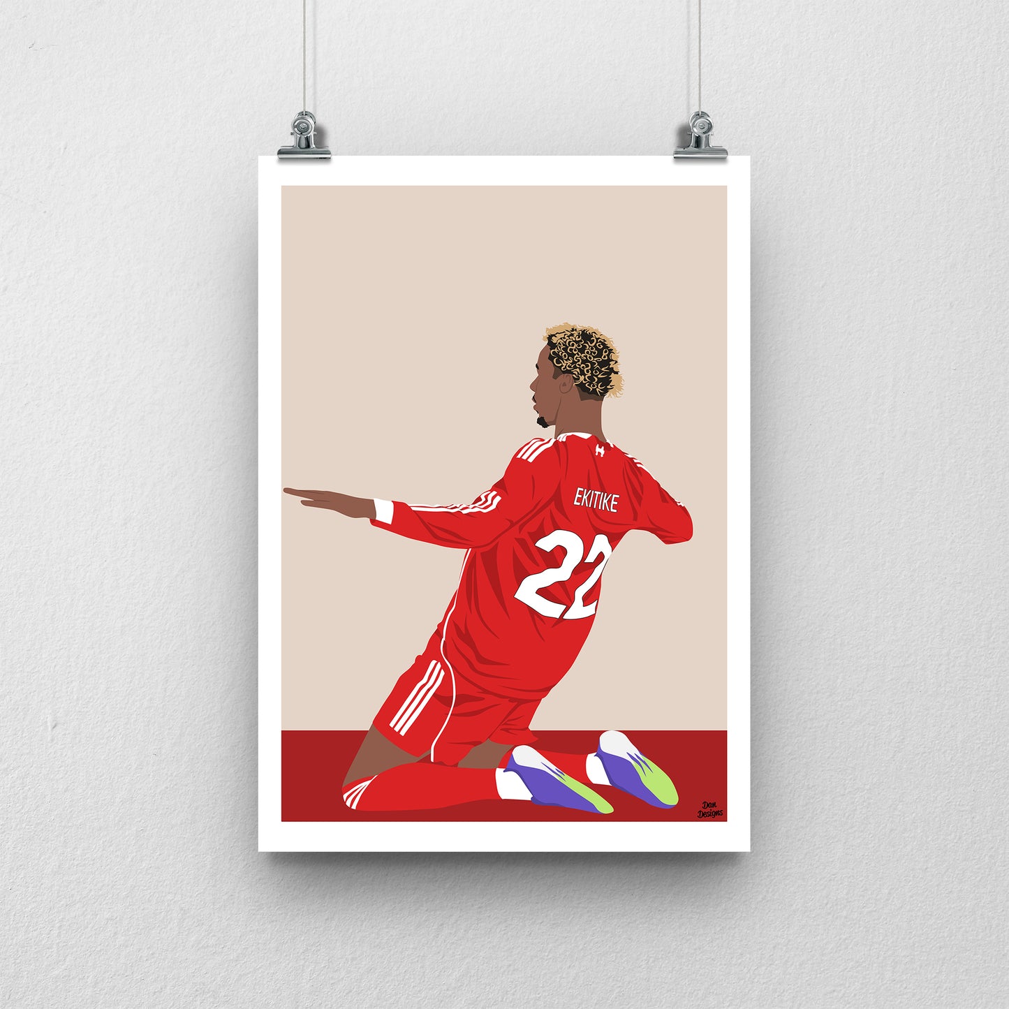 Hugo Ekitike Print | Liverpool Football Poster