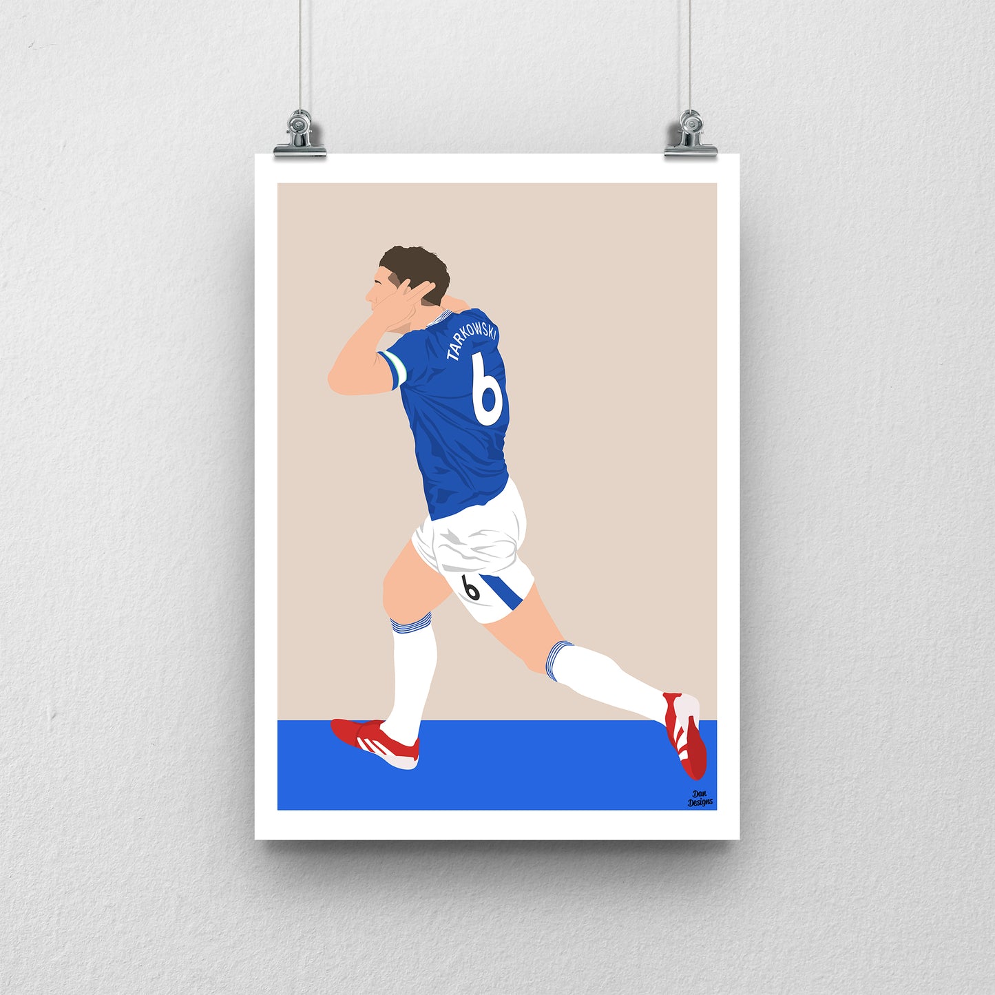 James Tarkowski Everton Print – Premier League Football Poster