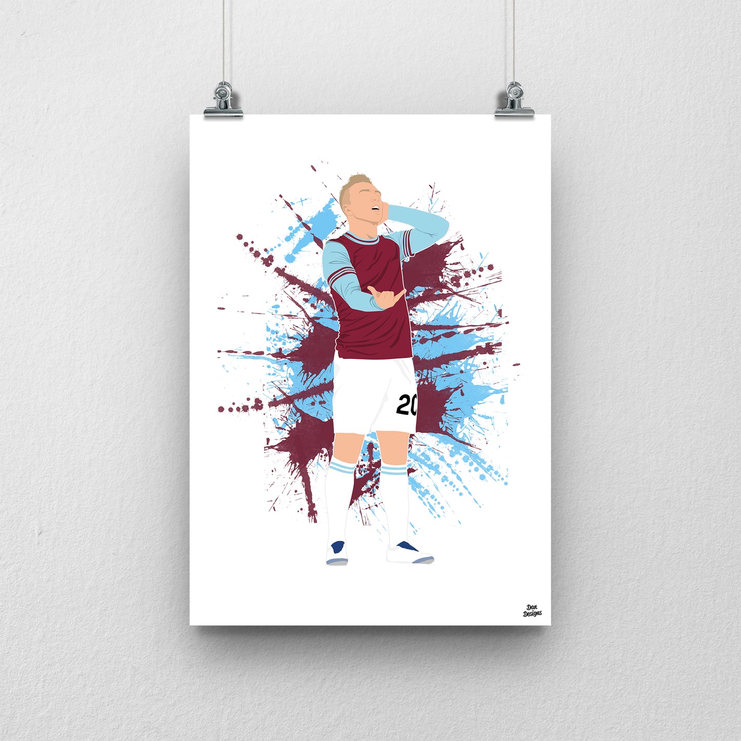 Jarrod Bowen West Ham United Print – Football Artwork