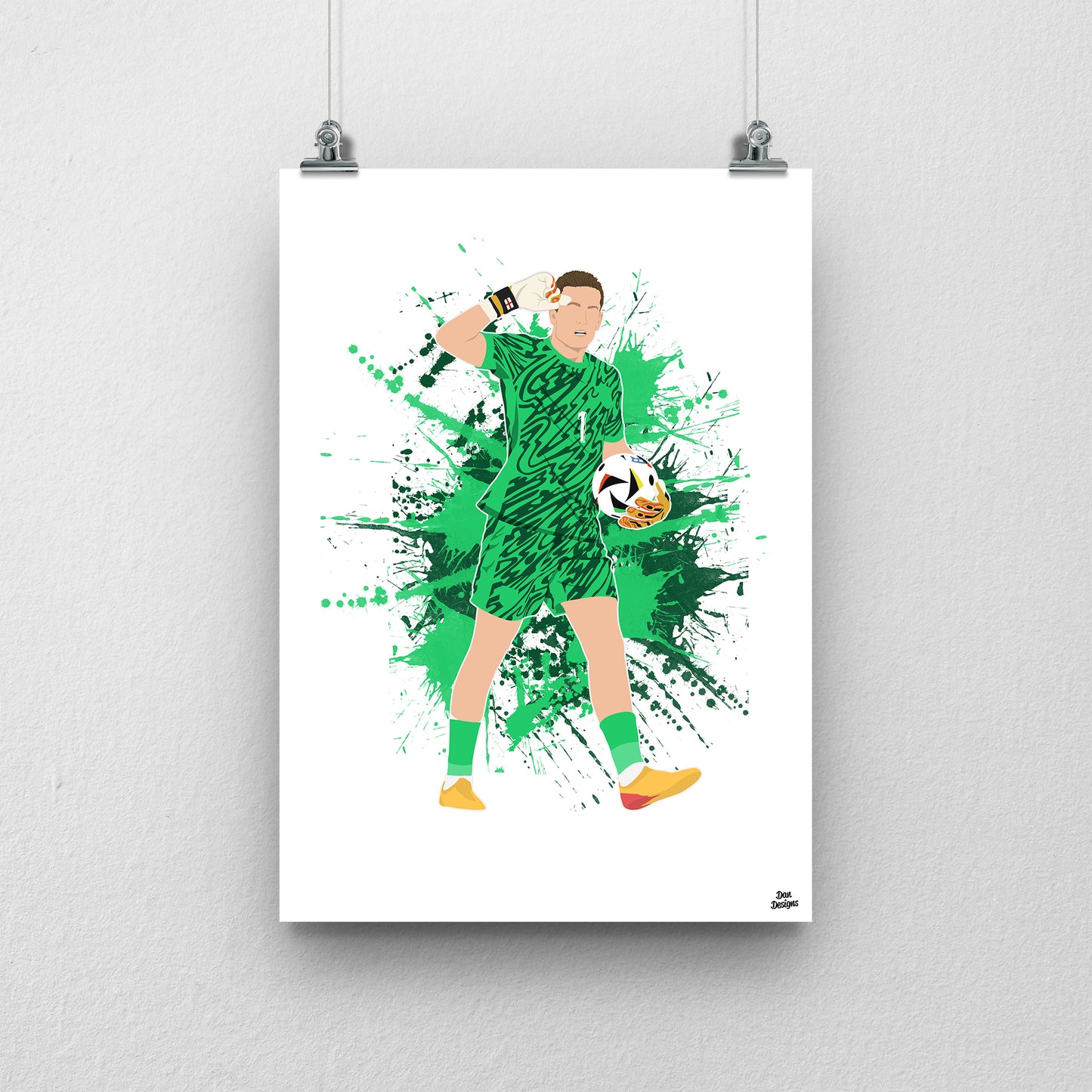 Jordan Pickford England Print – Football Artwork