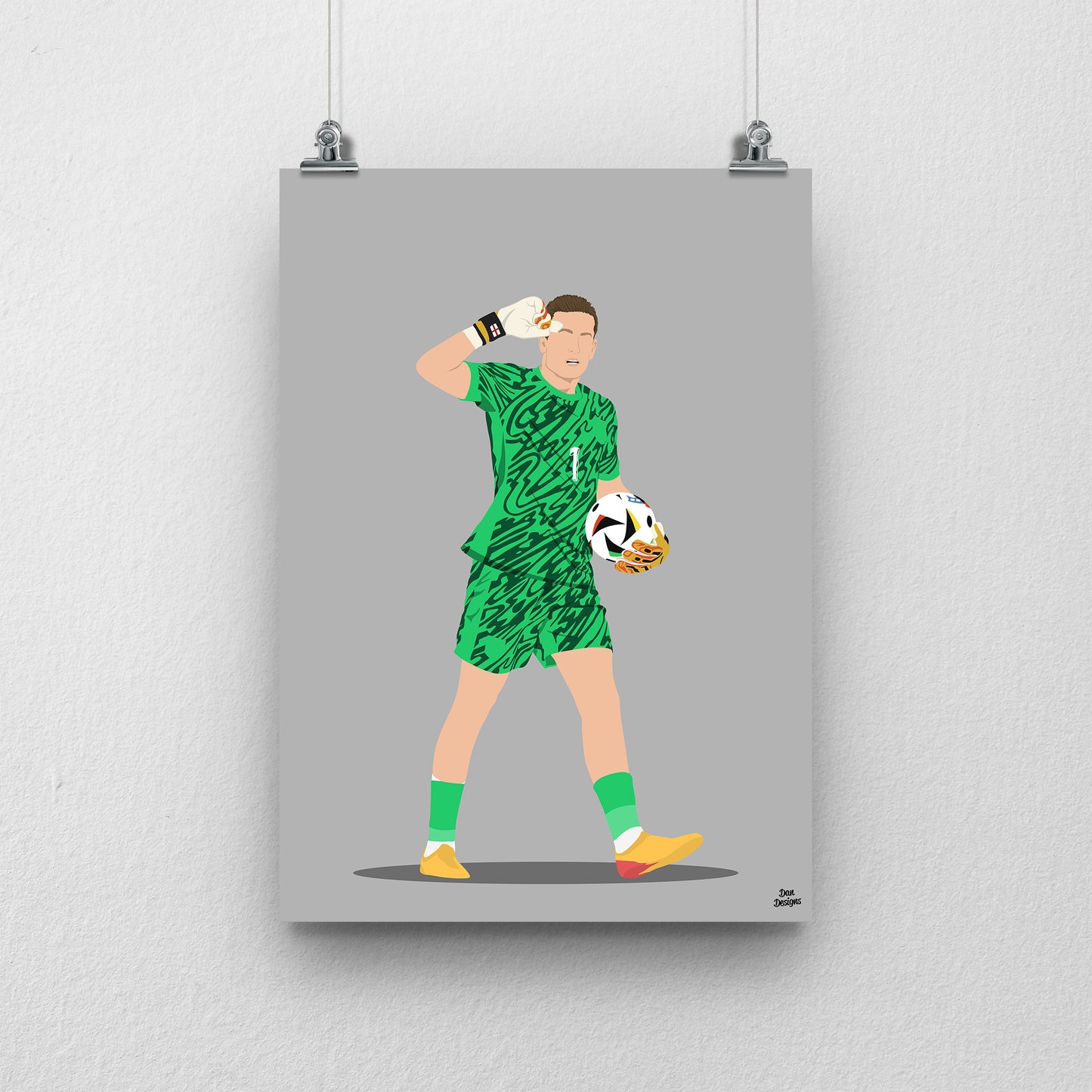Jordan Pickford England Print – Football Artwork