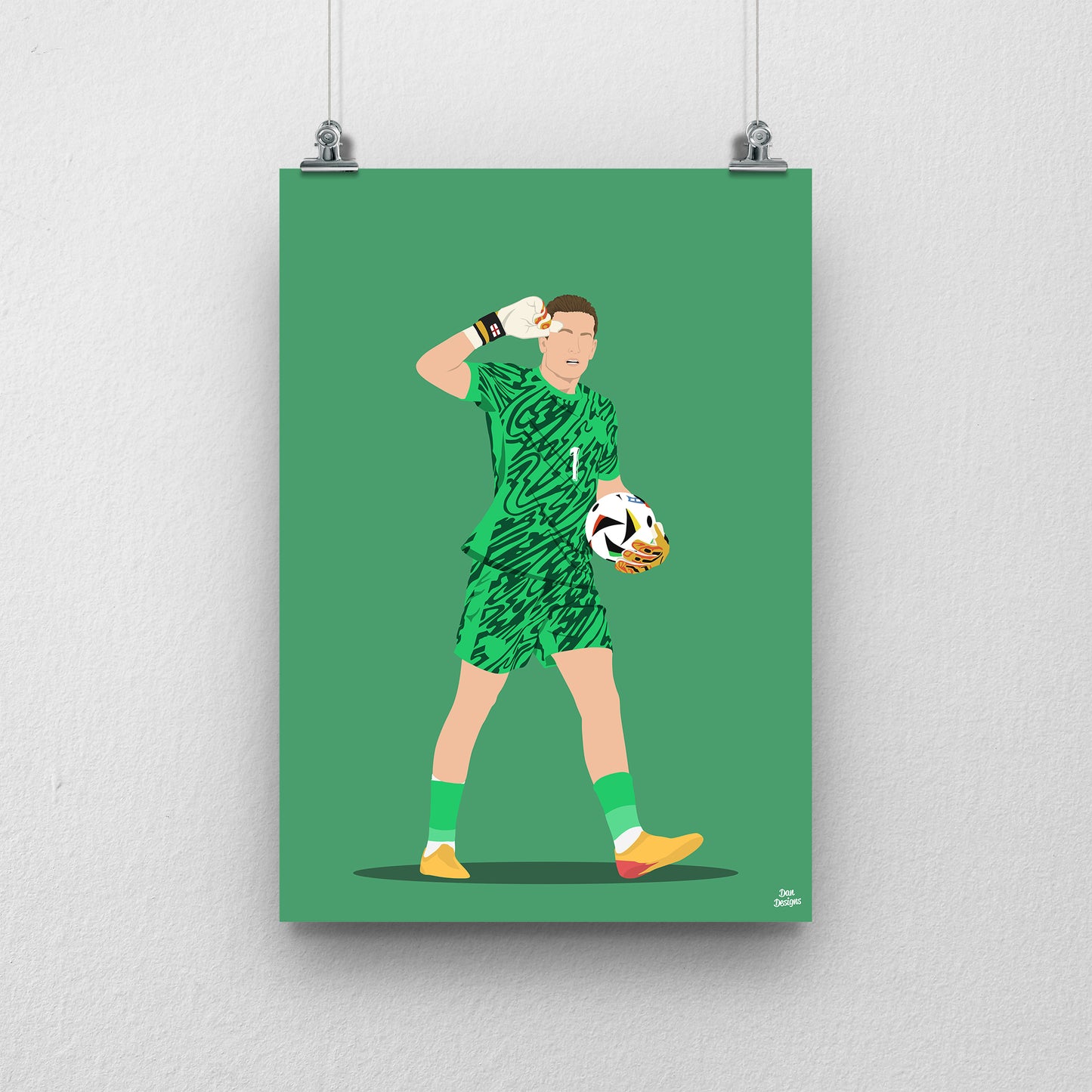 Jordan Pickford England Print – Football Artwork