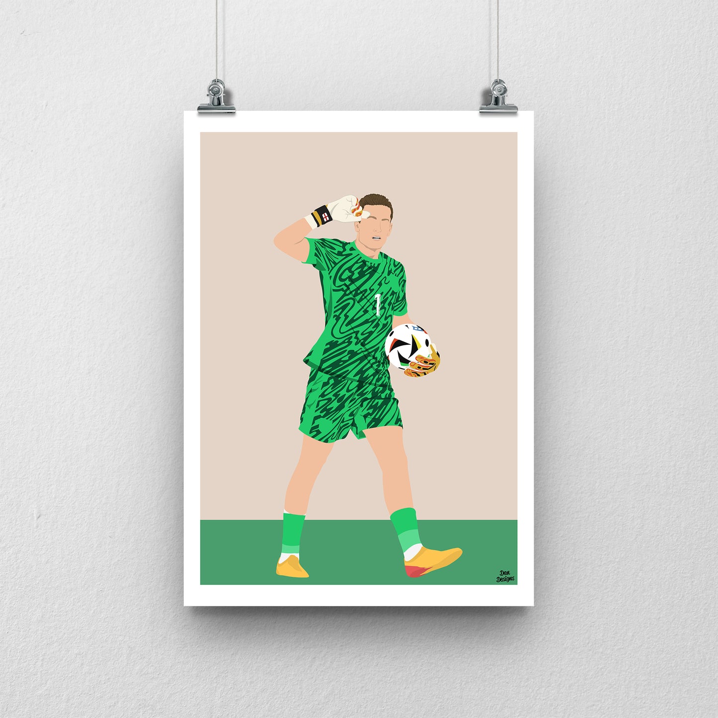 Jordan Pickford England Print – Football Artwork