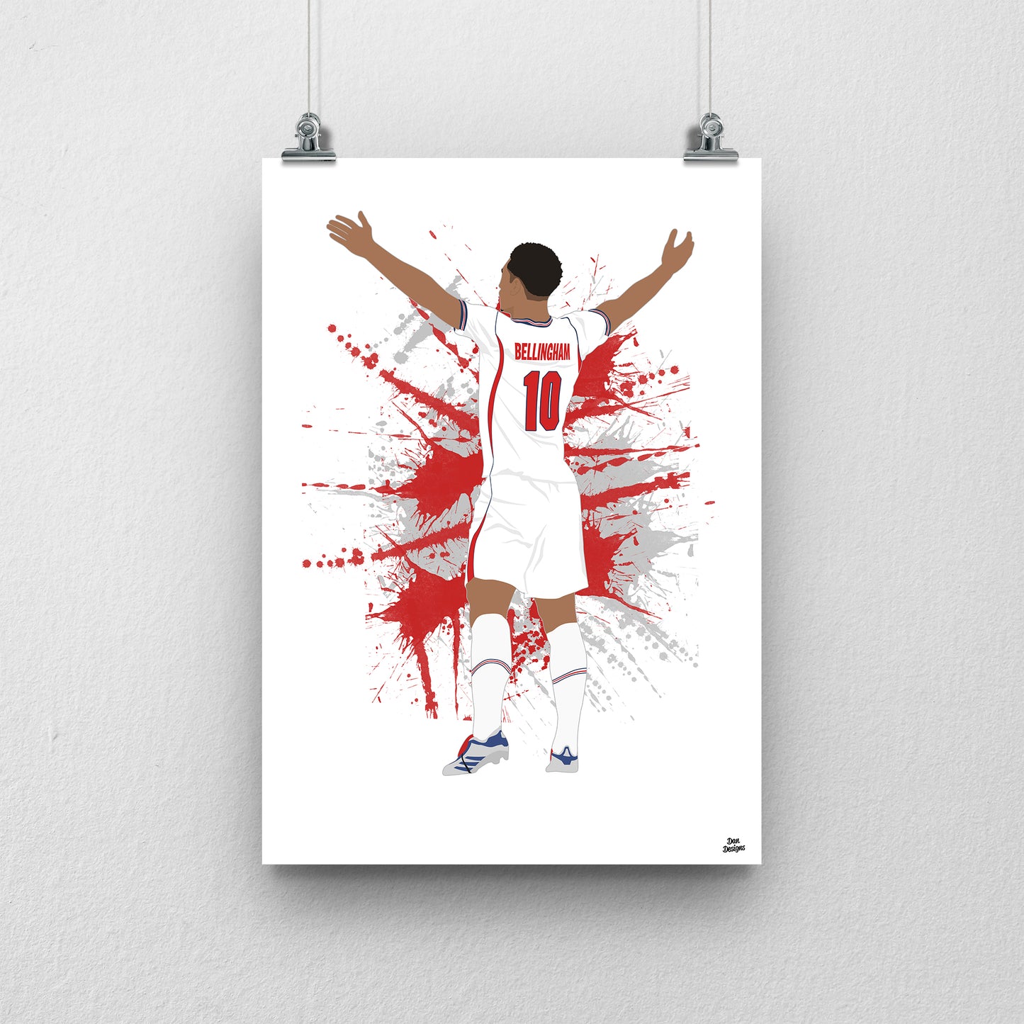 Jude Bellingham Print – England World Cup 2026 Artwork
