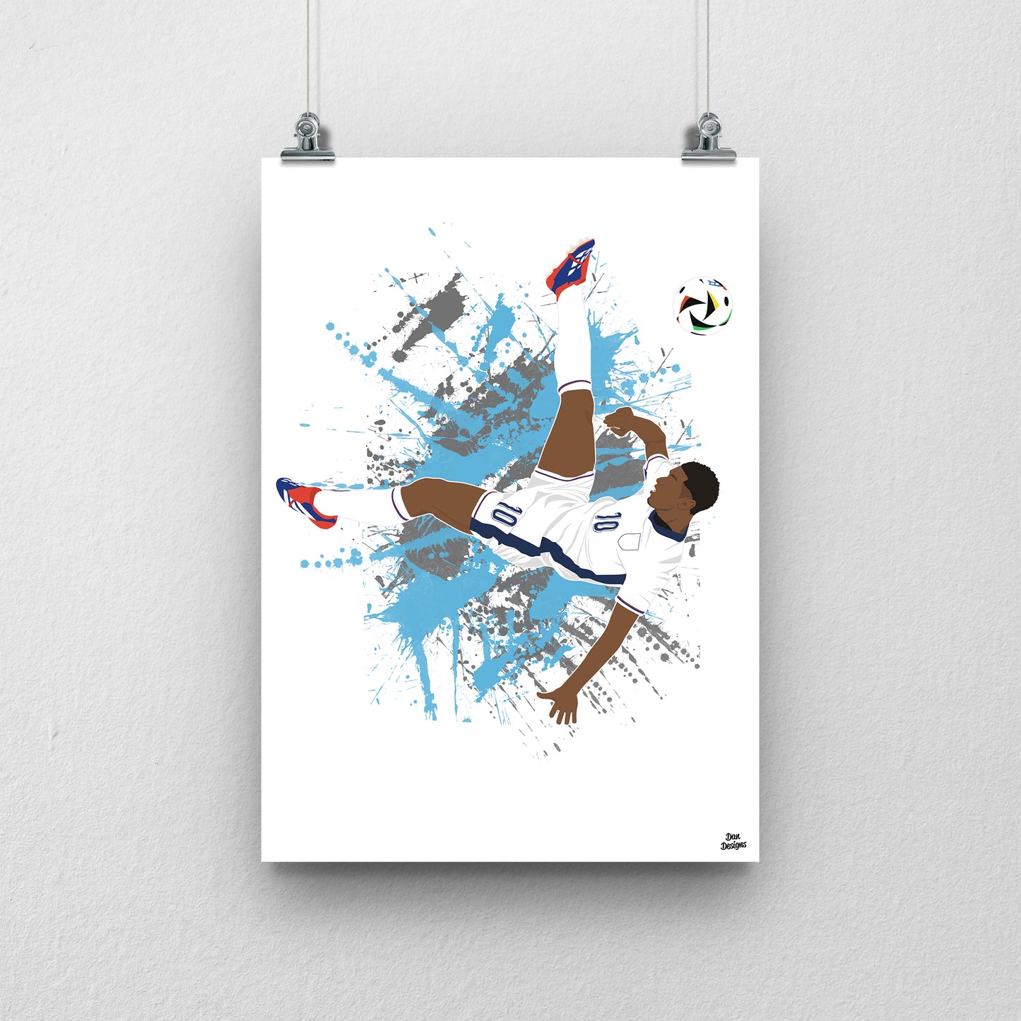 Jude Bellingham Overhead Kick Print – Football Artwork