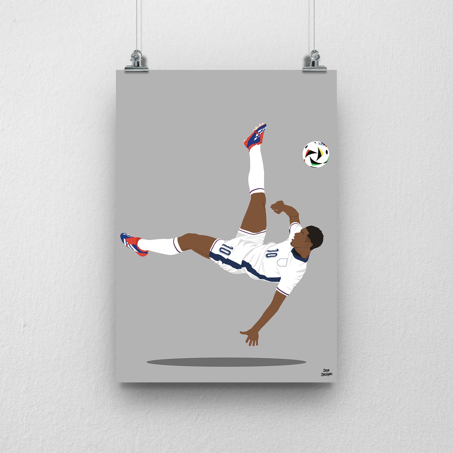 Jude Bellingham Overhead Kick Print – Football Artwork