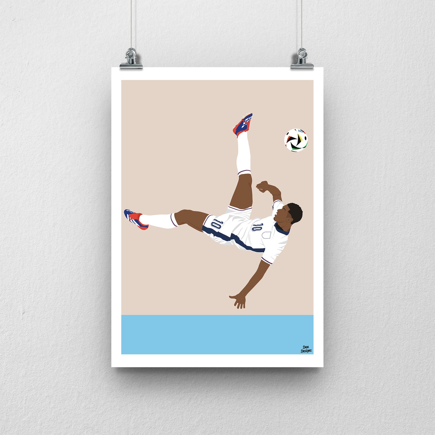 Jude Bellingham Overhead Kick Print – Football Artwork