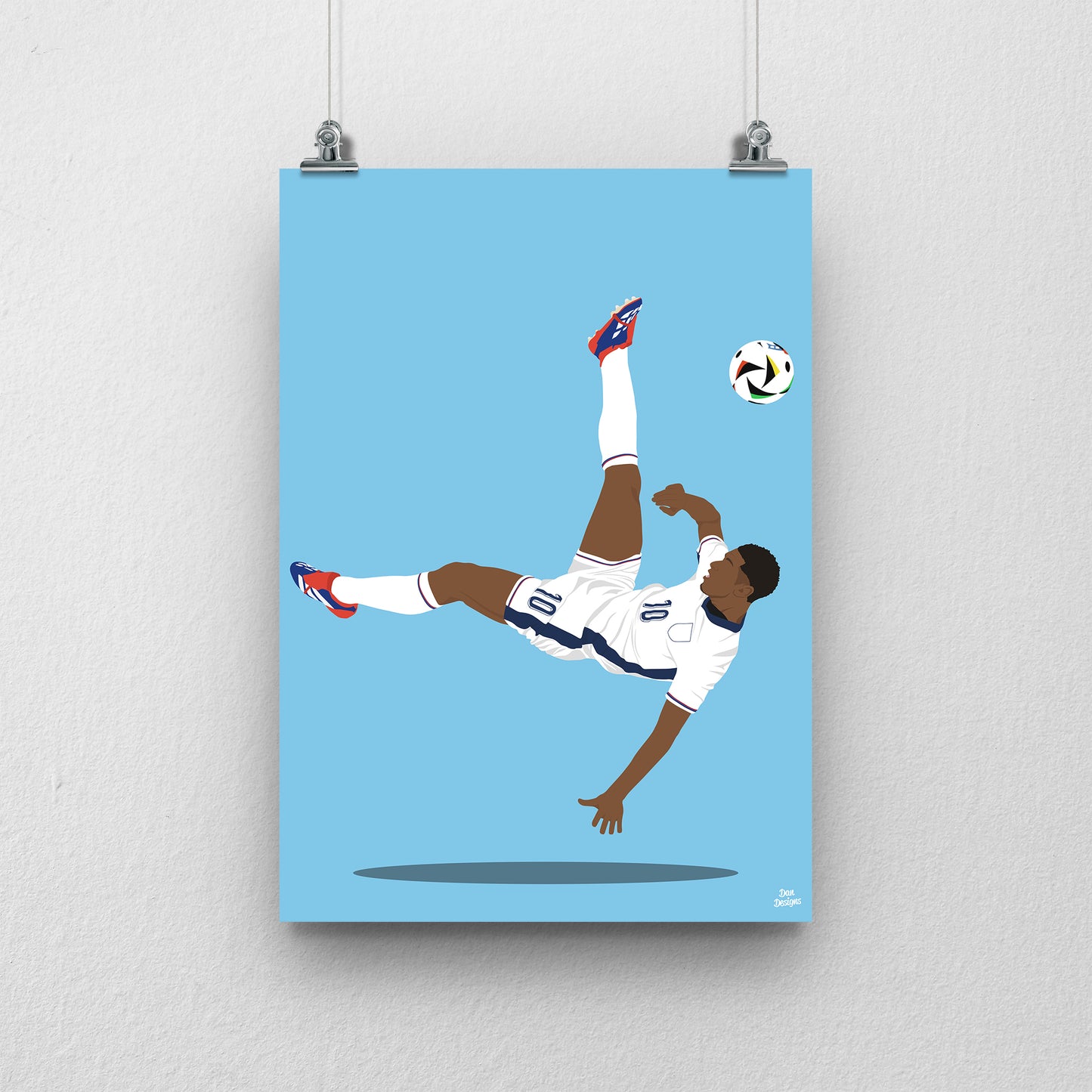 Jude Bellingham Overhead Kick Print – Football Artwork
