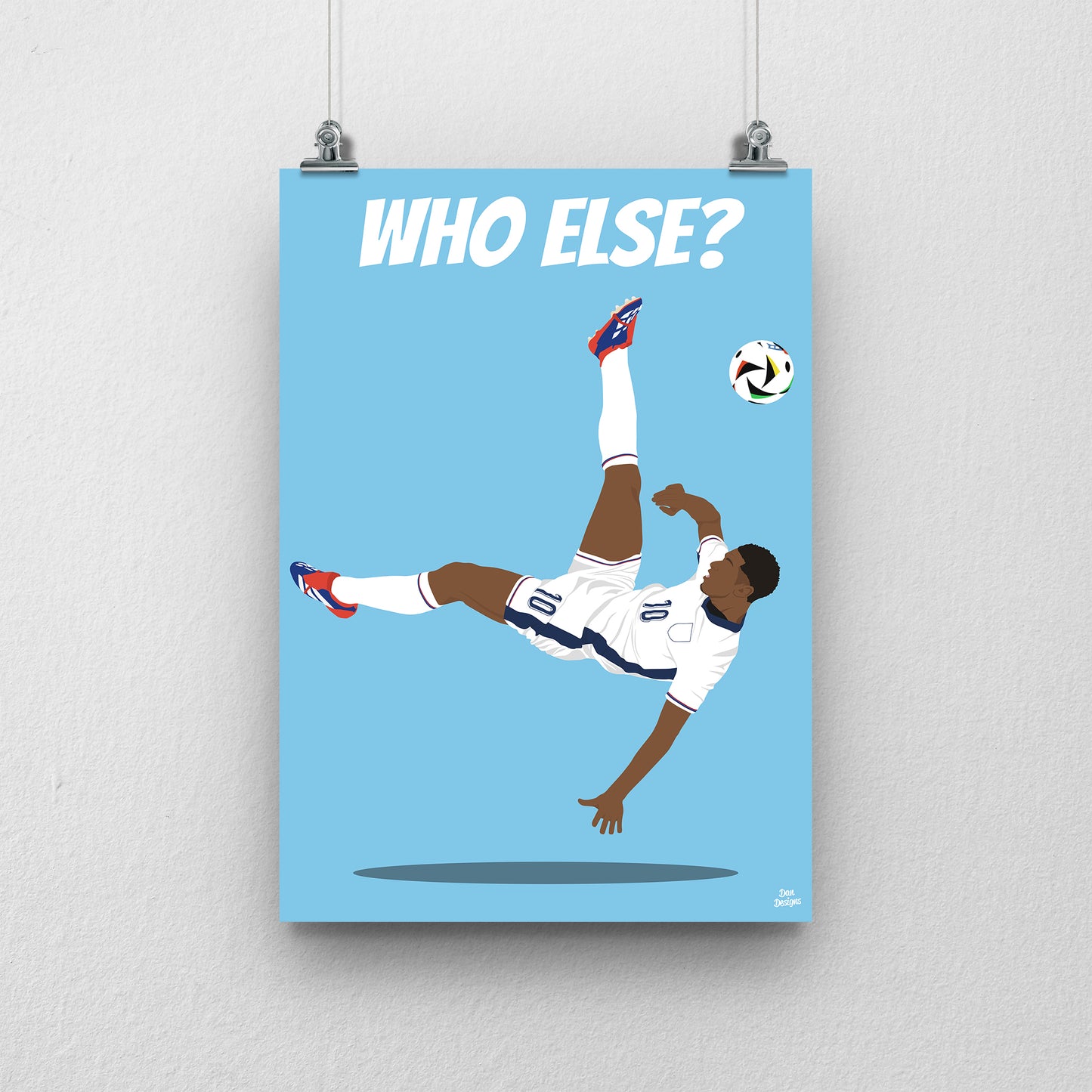 Jude Bellingham Overhead Kick Print – Football Artwork