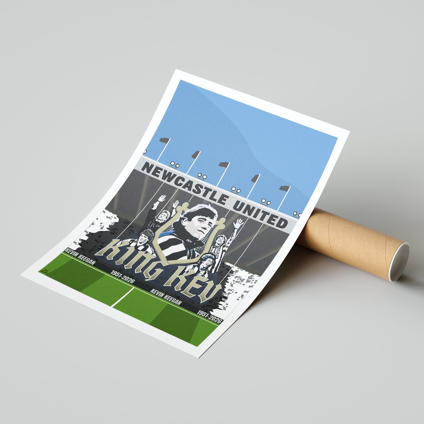 Kevin Keegan Newcastle United Tifo Print – King Kev Tribute Artwork