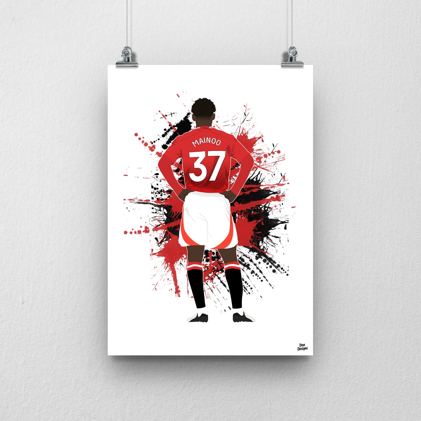 Kobbie Mainoo Manchester United Print – Football Artwork