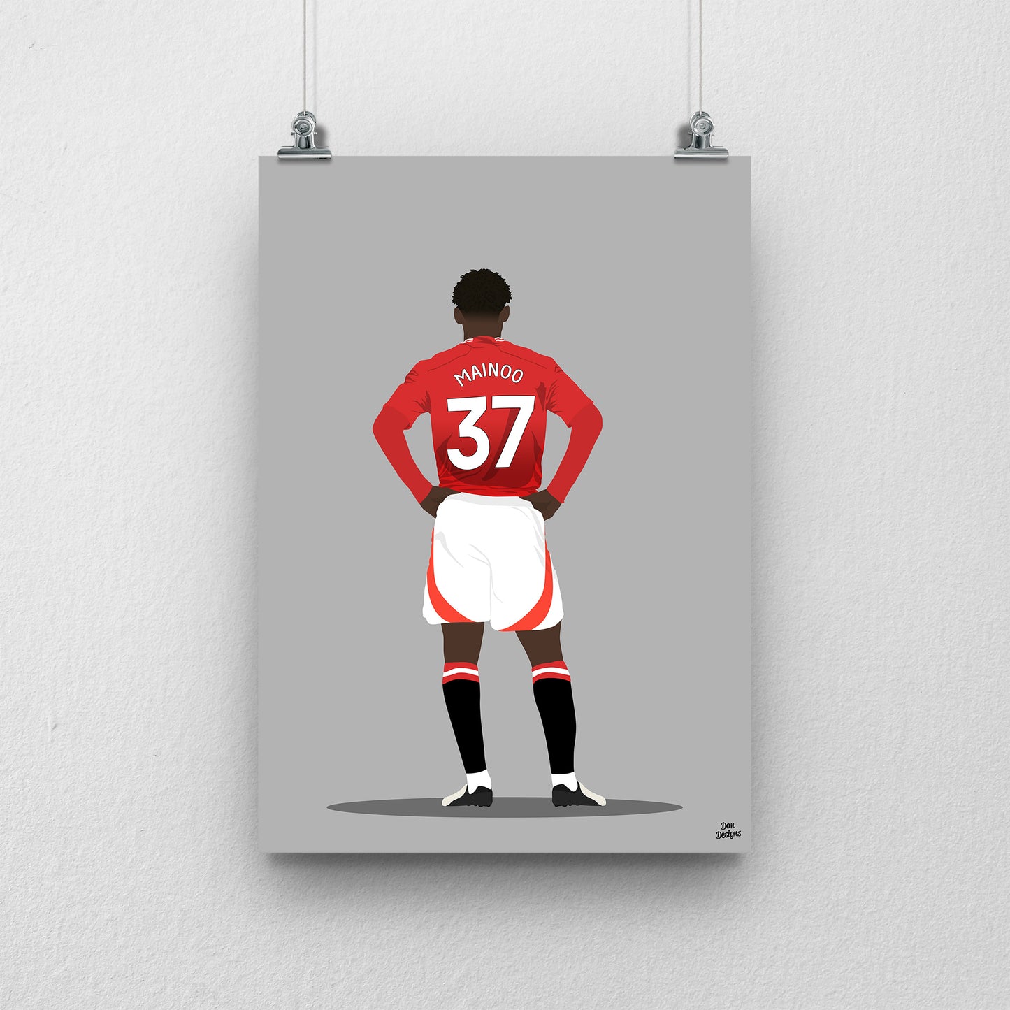 Kobbie Mainoo Manchester United Print – Football Artwork