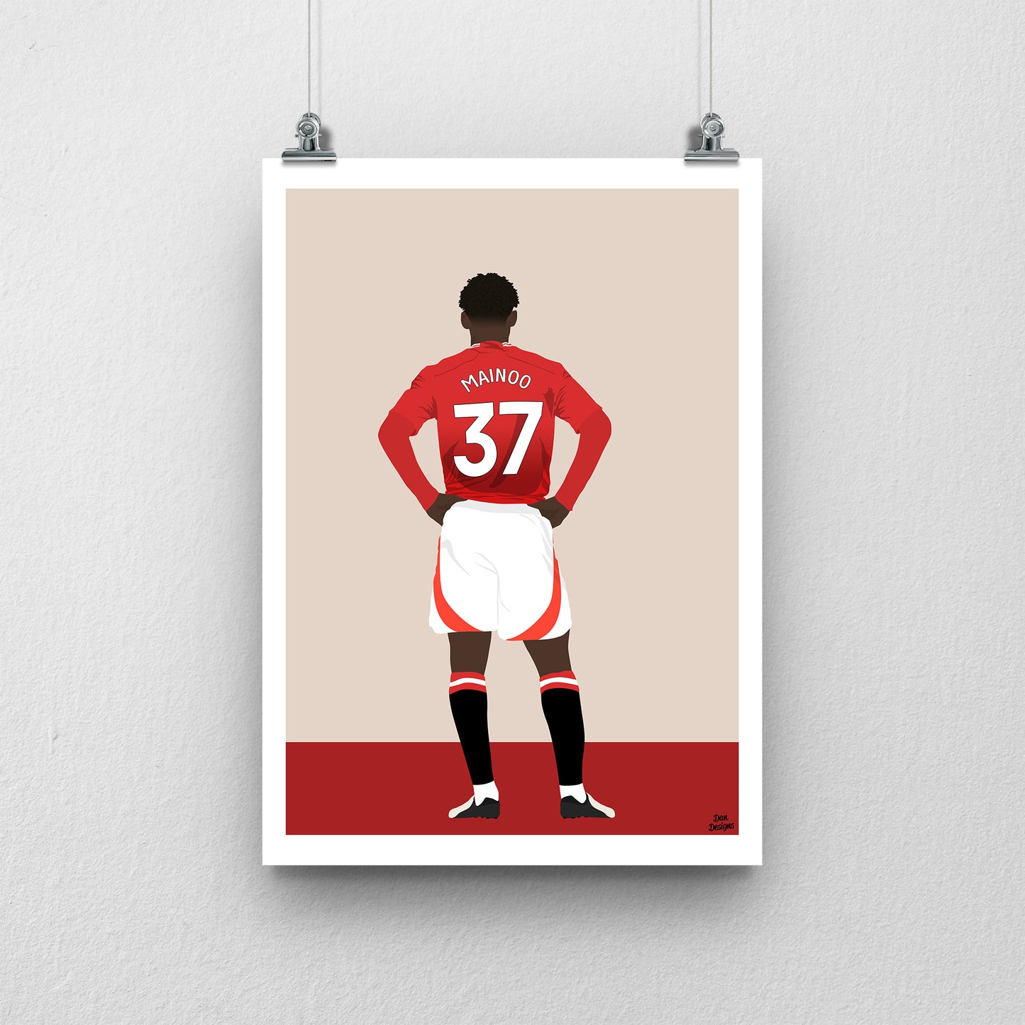 Kobbie Mainoo Manchester United Print – Football Artwork