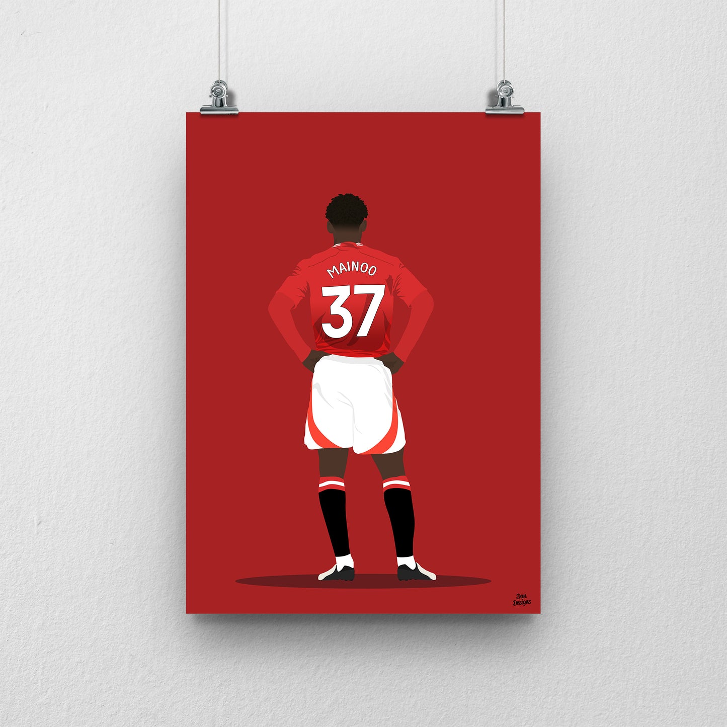 Kobbie Mainoo Manchester United Print – Football Artwork