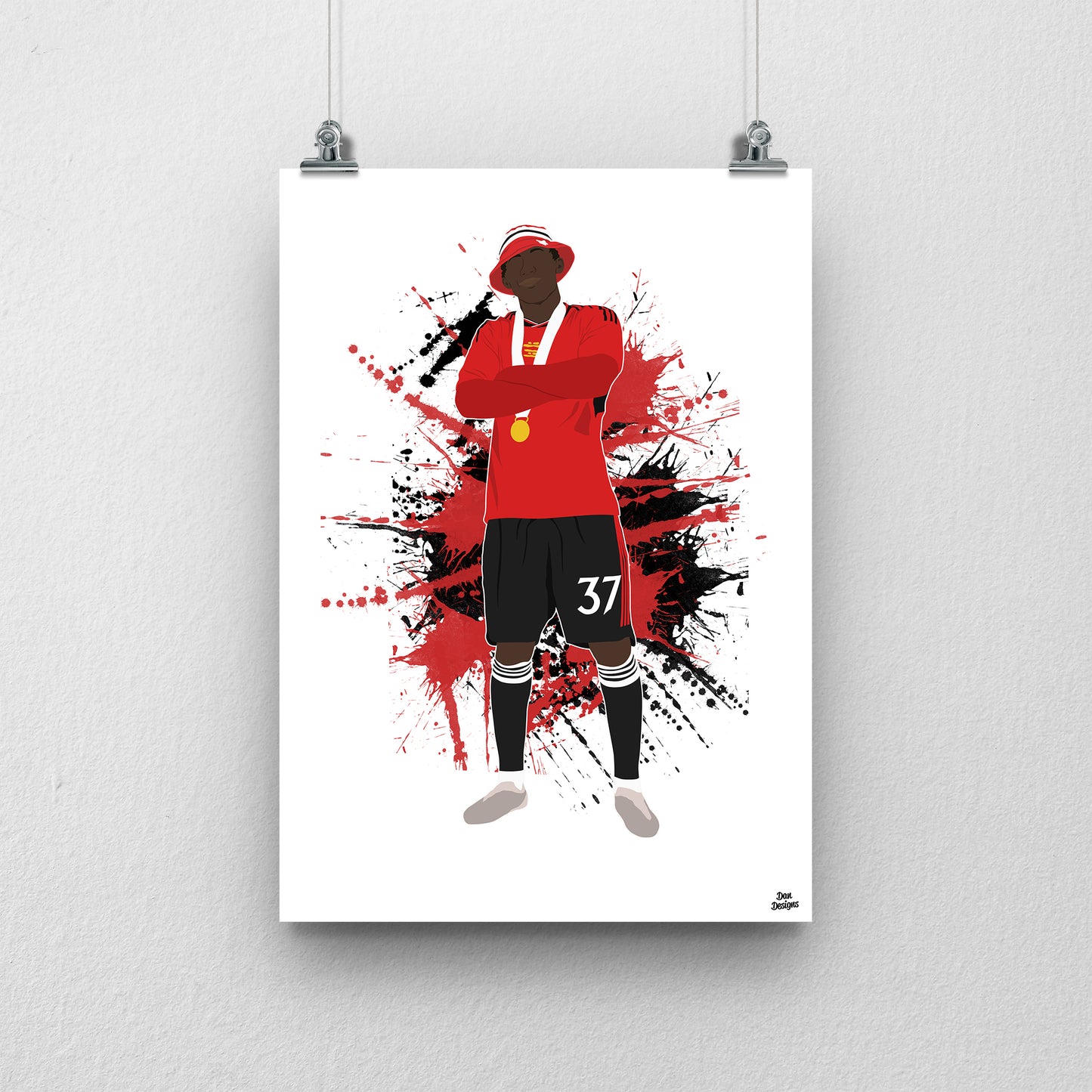 Kobbie Mainoo Manchester United Print – Football Artwork