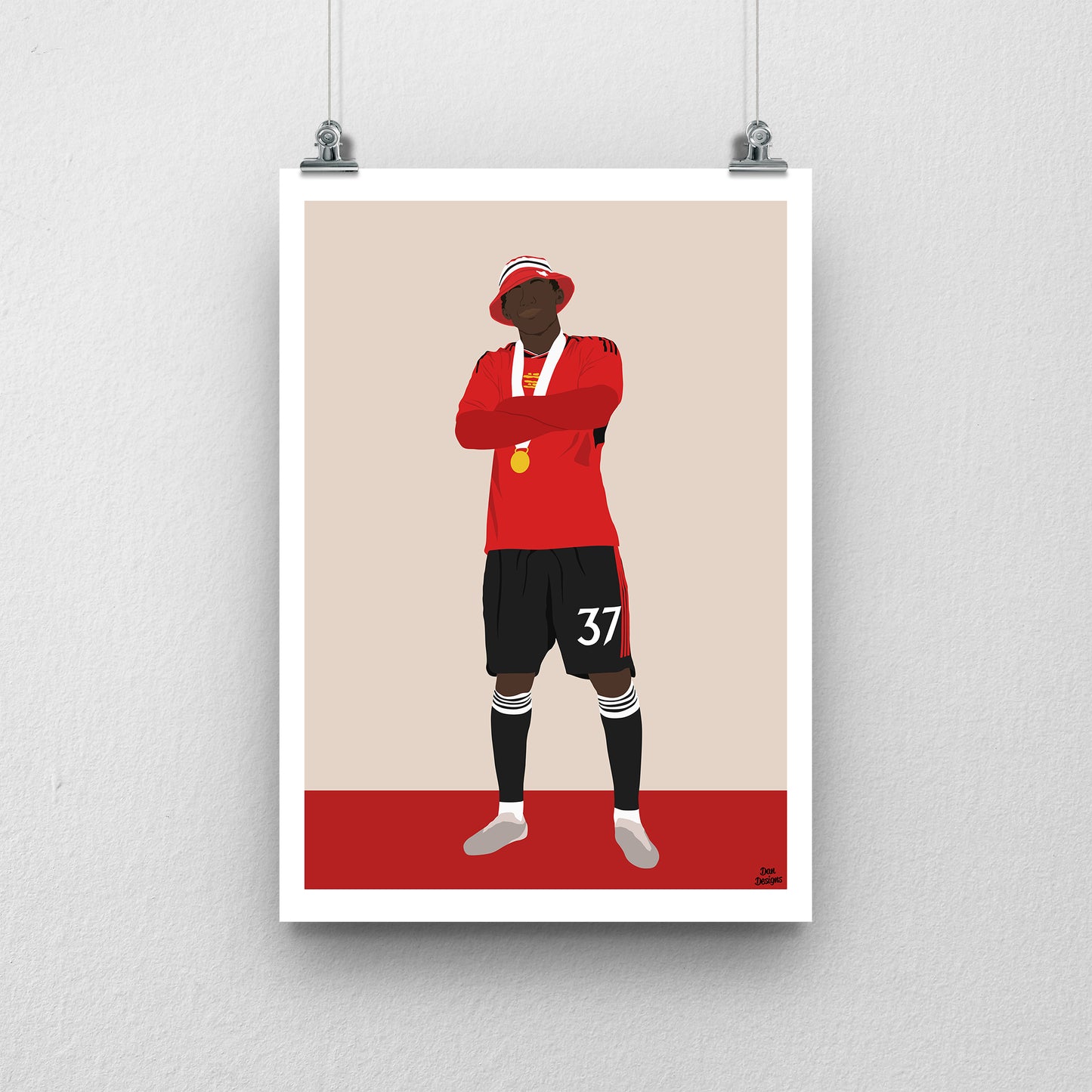 Kobbie Mainoo Manchester United Print – Football Artwork