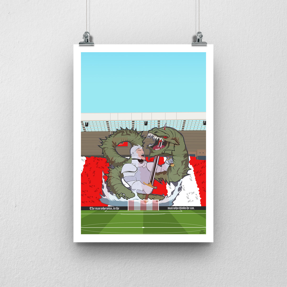 Stadium of Light Lambton Worm Tifo Print – Sunderland AFC Poster