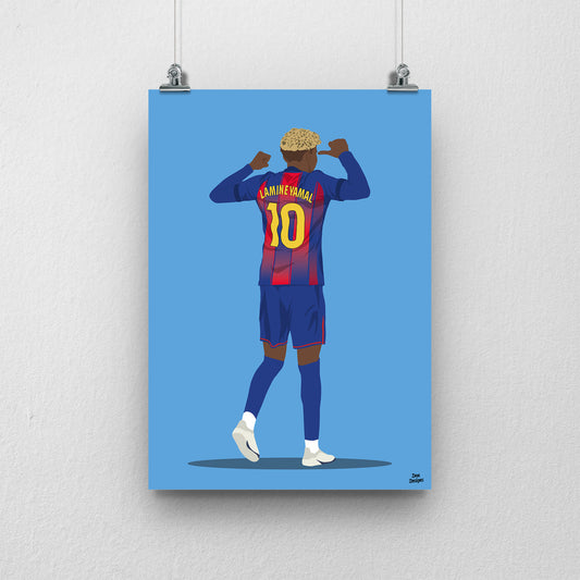Lamine Yamal Barcelona Print – Football Artwork
