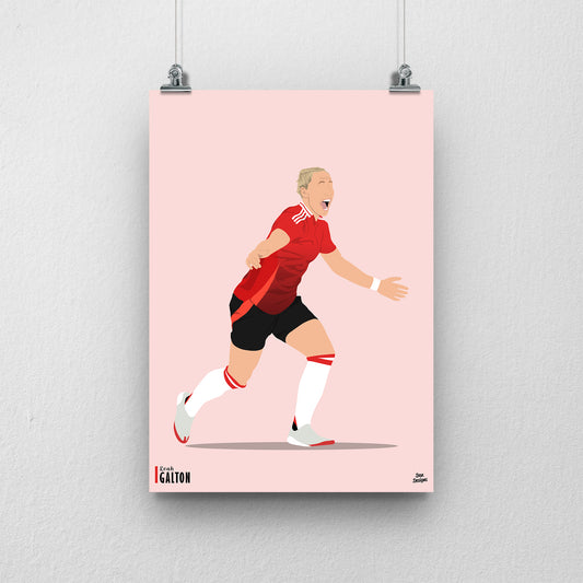 Leah Galton Manchester United Print – Women’s Football Poster