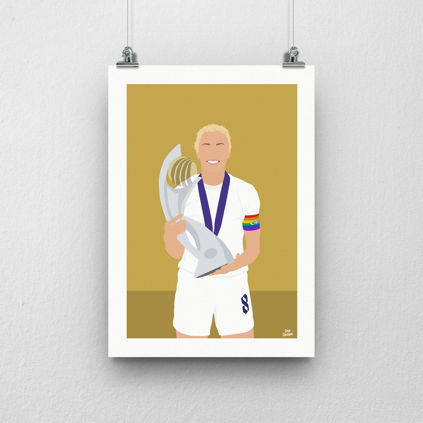 Leah Williamson Euro Trophy Poster