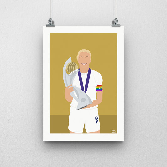 Leah Williamson Euro Trophy Poster