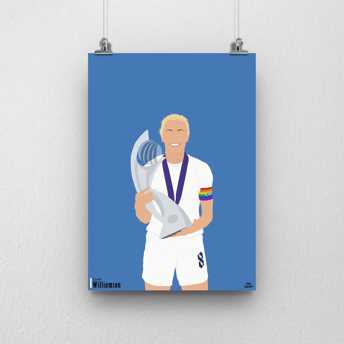 Leah Williamson Euro Trophy Poster