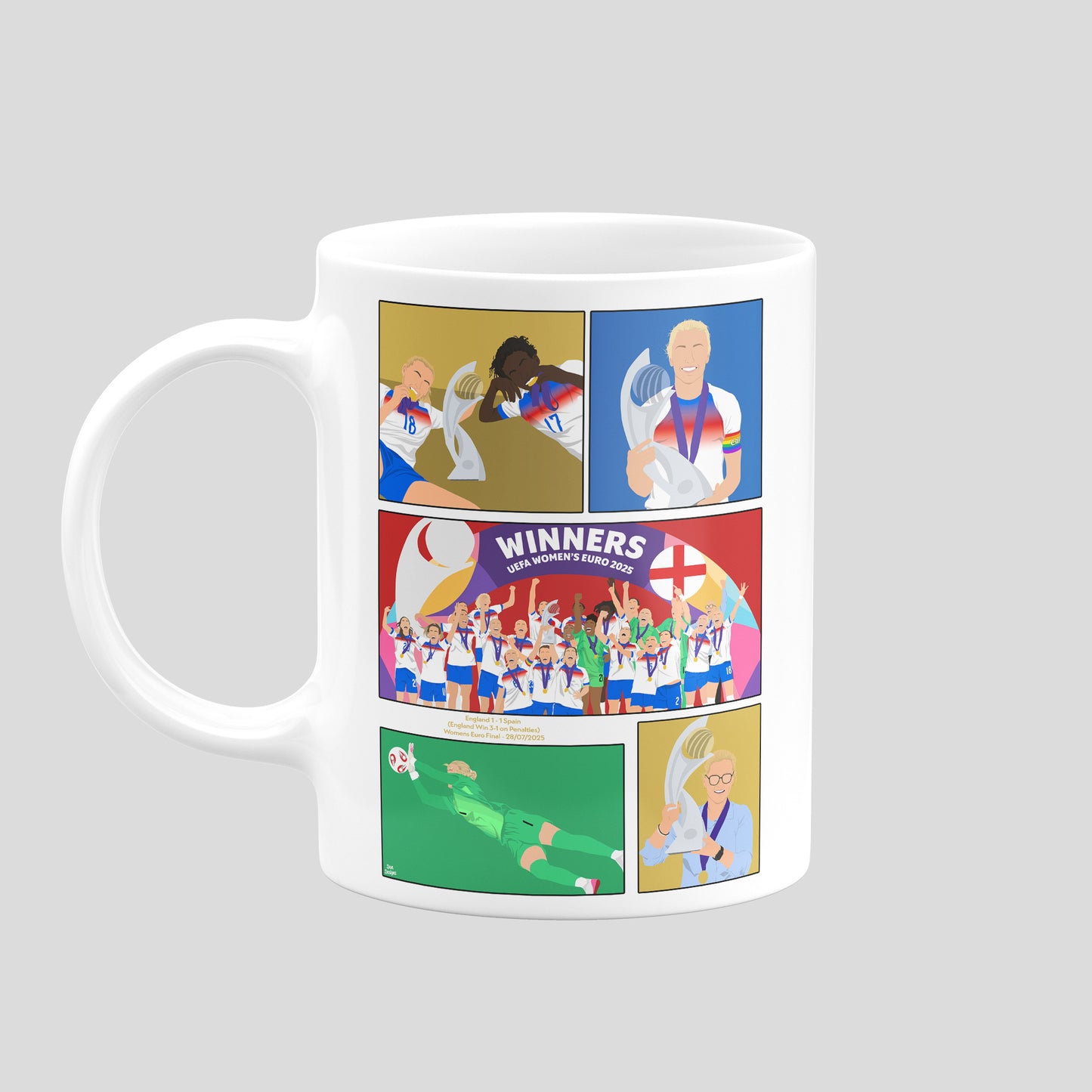 Lionesses Euro 2025 Champions Mug | England Women’s Football Gift