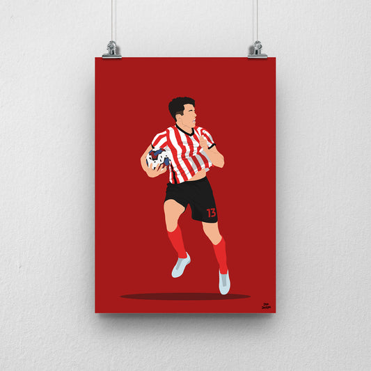 Luke O’Nien Sunderland Print – Football Artwork