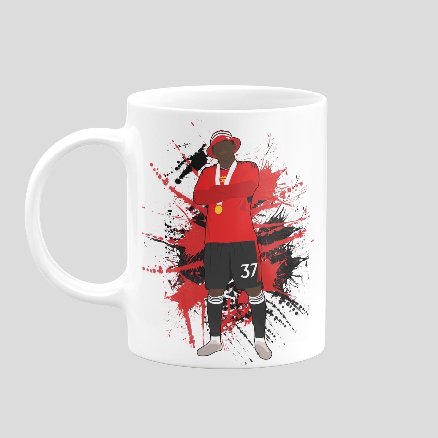 Kobbie Mainoo Manchester United Mug – Football Artwork