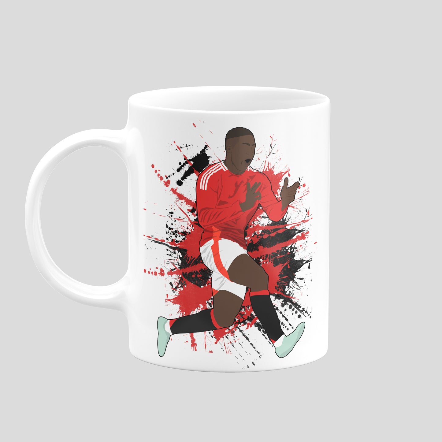 Kobbie Mainoo Manchester United Mug – Football Artwork