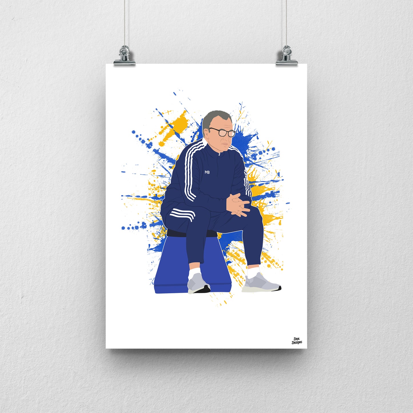Marcelo Bielsa Leeds Manager Print – Championship Football Poster
