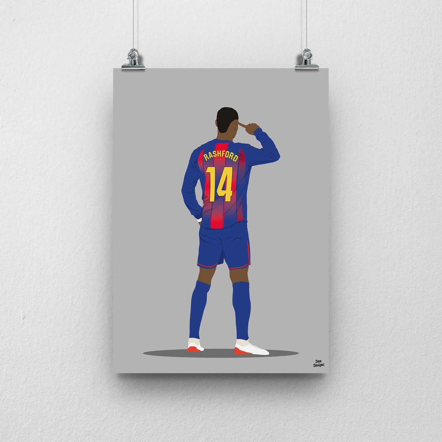 Marcus Rashford Print | Barcelona Football Poster