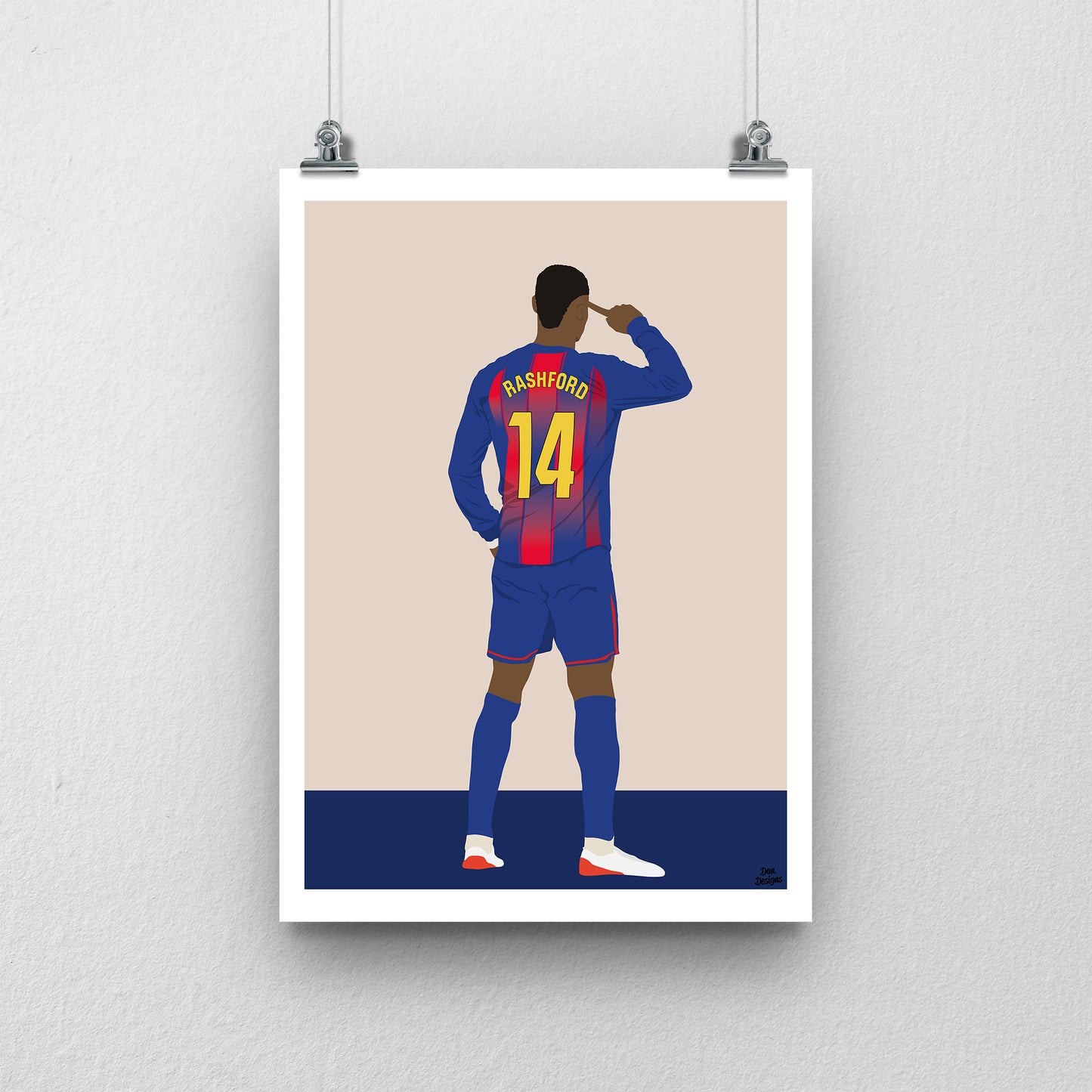 Marcus Rashford Print | Barcelona Football Poster