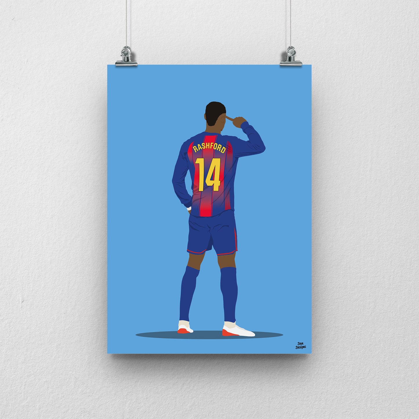 Marcus Rashford Print | Barcelona Football Poster
