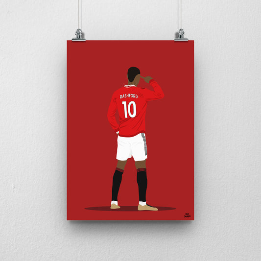 Marcus Rashford Manchester United Print – Football Artwork