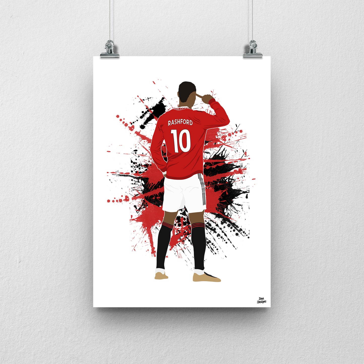 Marcus Rashford Manchester United Print – Football Artwork