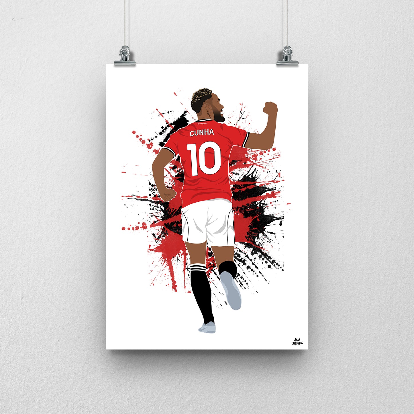 Matheus Cunha Print | Manchester United Poster