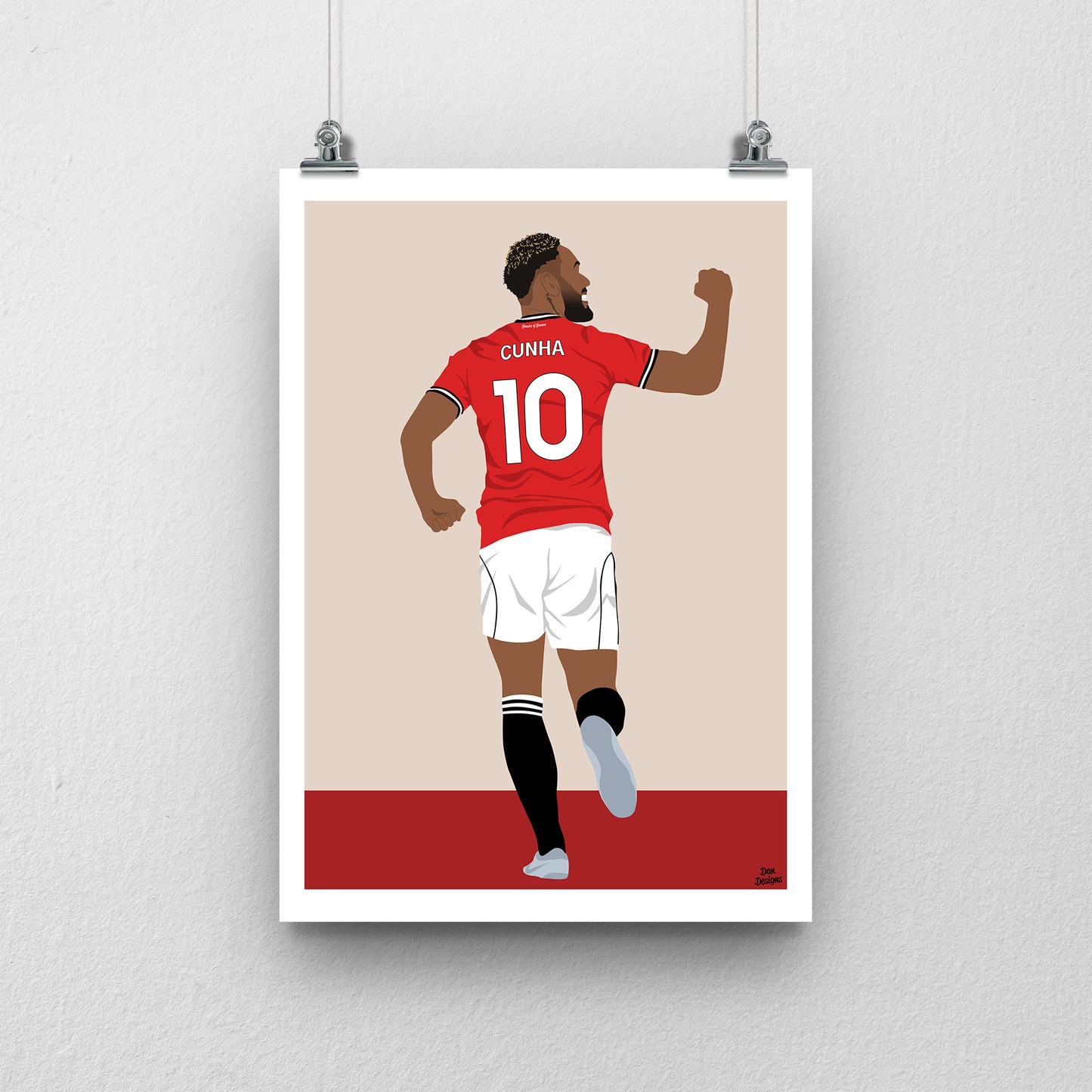 Matheus Cunha Print | Manchester United Poster