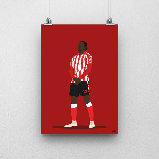 Eliezer Mayenda Sunderland Print – Football Artwork