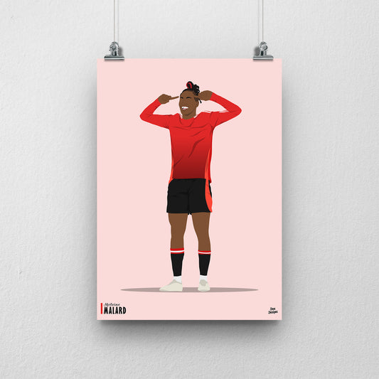 Melvine Malard Manchester United Print – Women’s Football Artwork
