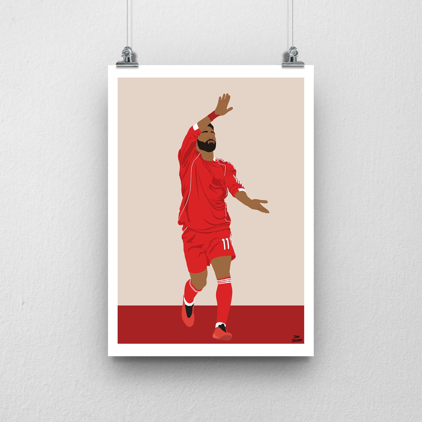 Mo Salah Liverpool Print – Celebration Football Artwork