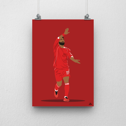 Mo Salah Liverpool Print – Celebration Football Artwork