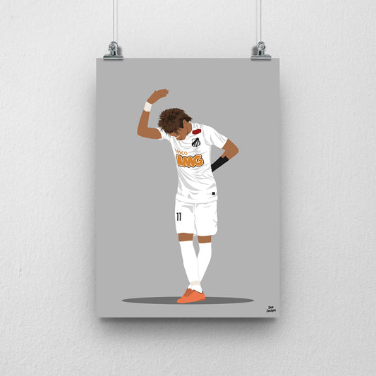 Neymar Jr Santos Print – Football Artwork