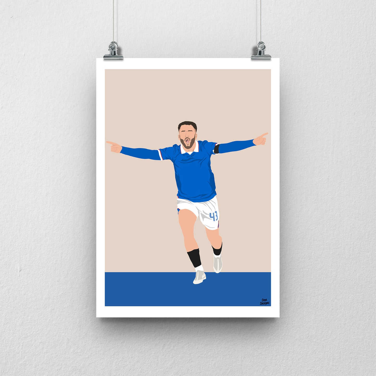 Nico Raskin Print – Rangers Midfielder Artwork
