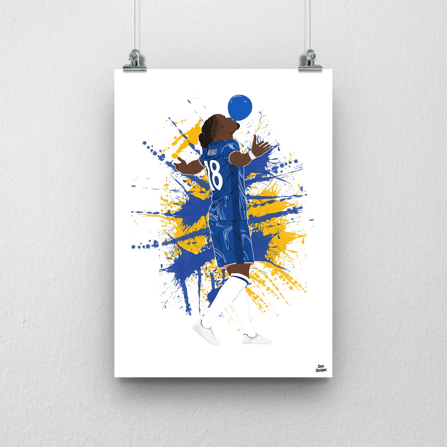 Christopher Nkunku Chelsea Print – Football Artwork & Poster Design