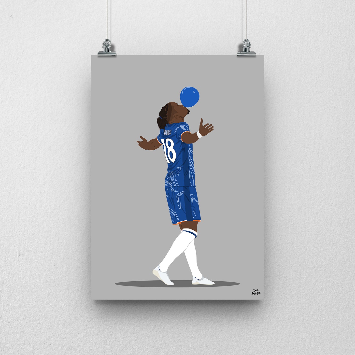 Christopher Nkunku Chelsea Print – Football Artwork & Poster Design