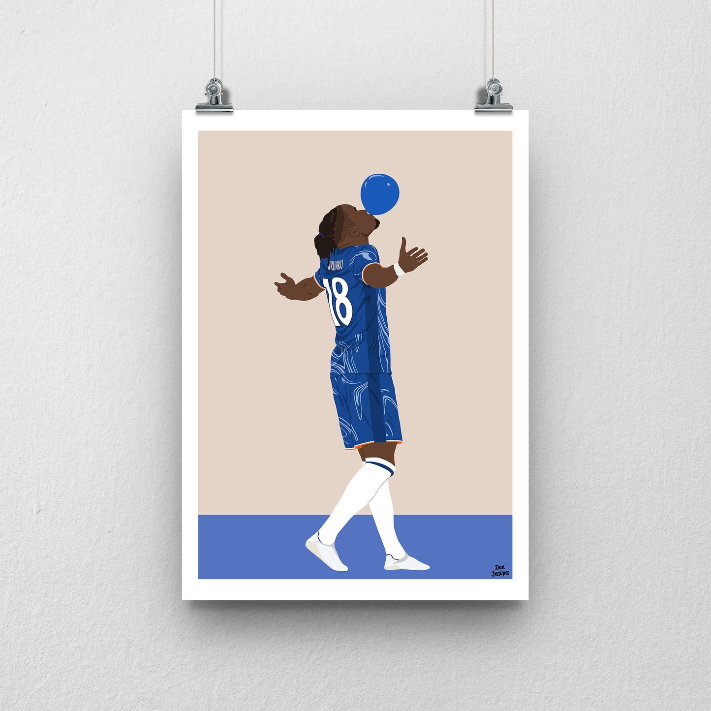 Christopher Nkunku Chelsea Print – Football Artwork & Poster Design