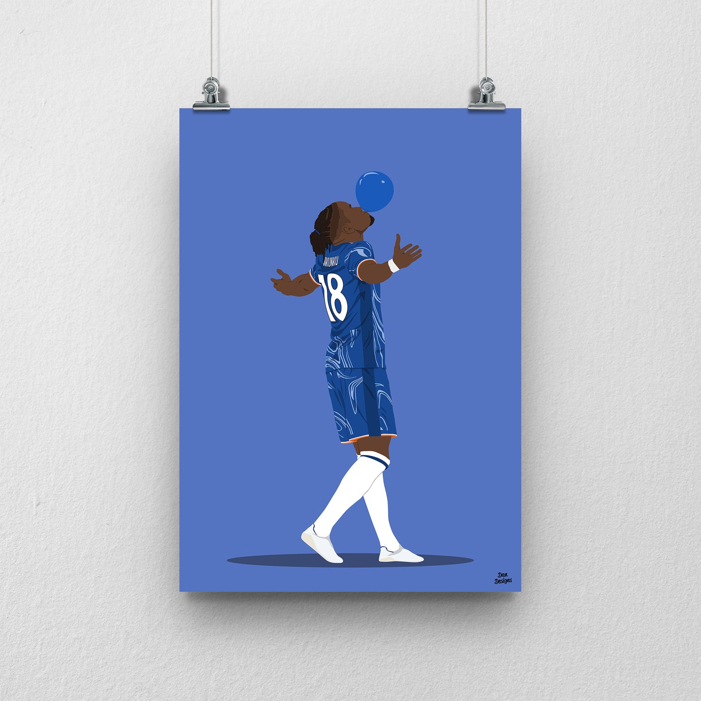 Christopher Nkunku Chelsea Print – Football Artwork & Poster Design